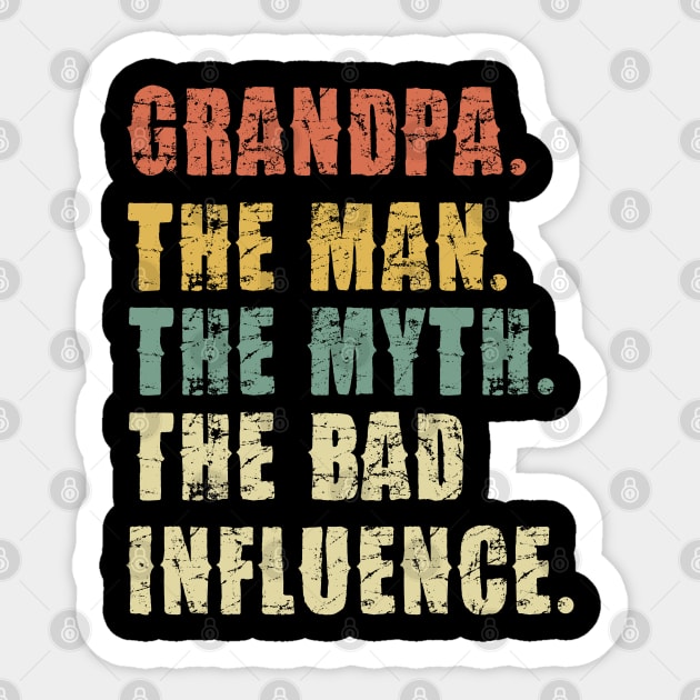 grandpa, The Man, The Myth, The Legend - Funny Sticker by Pannolinno